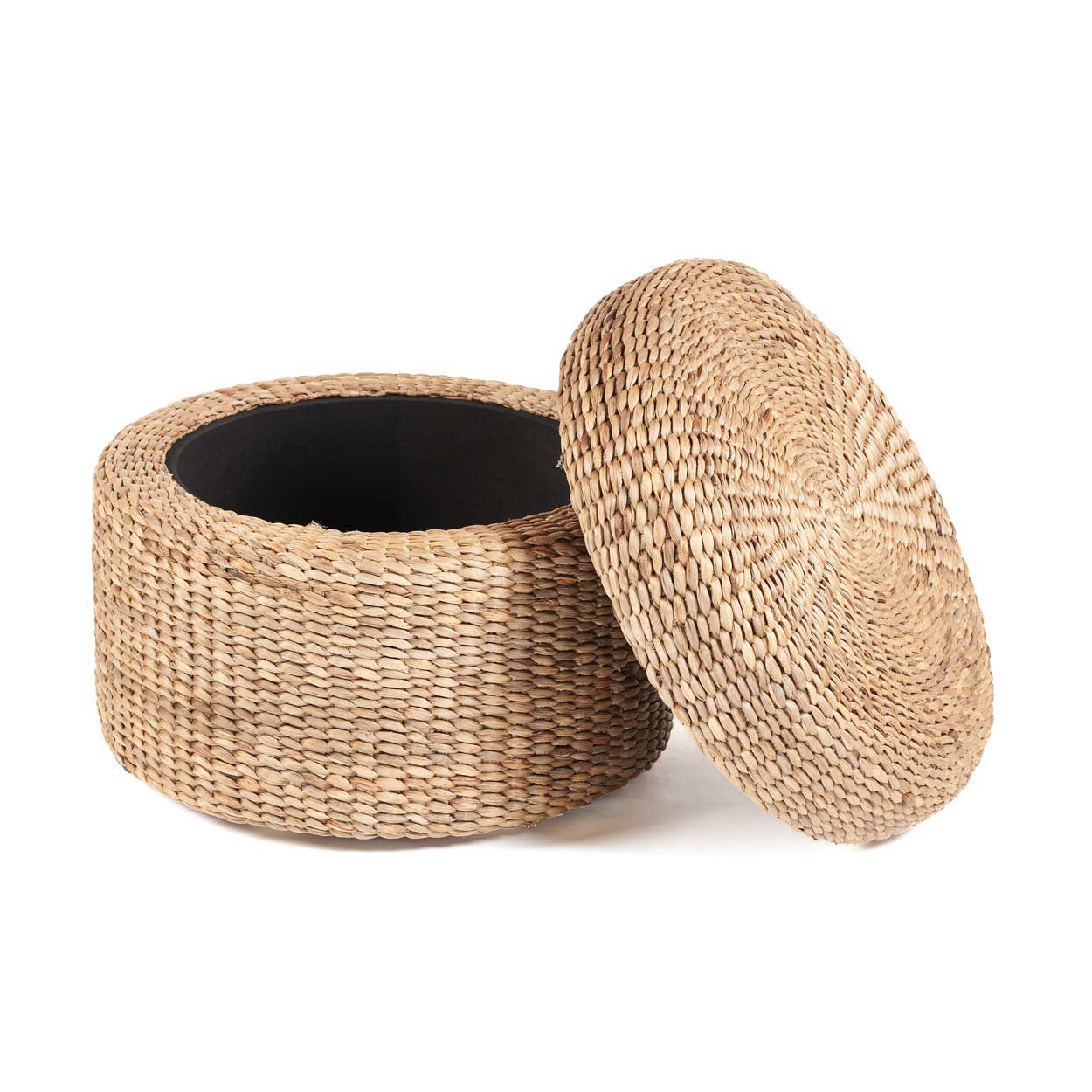 The Circle Storage Ottoman, Natural — 2