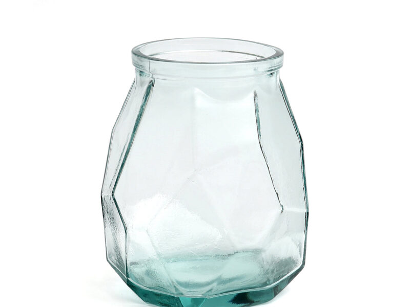 The Wide Origami Vase, Blue