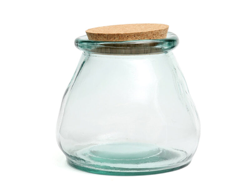 The Belly Glass Pot, Blue, L