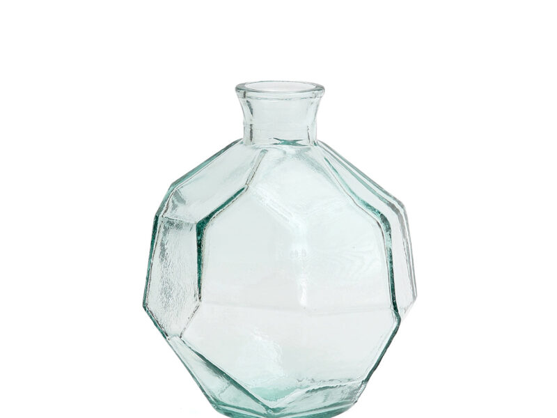 The Round Origami Vase, Blue