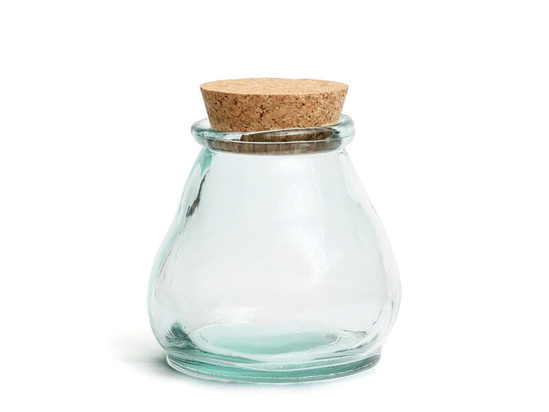 The Belly Glass Pot, Blue, M