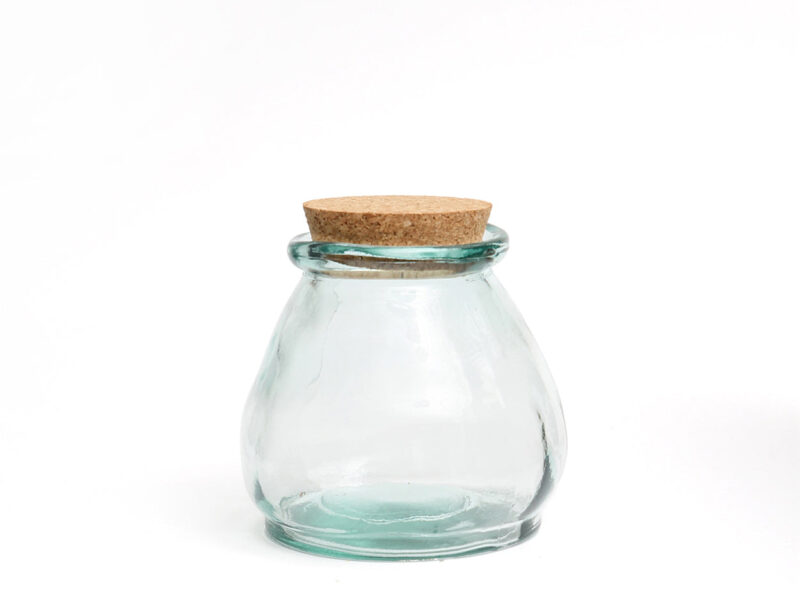 The Belly Glass Pot, Blue, S