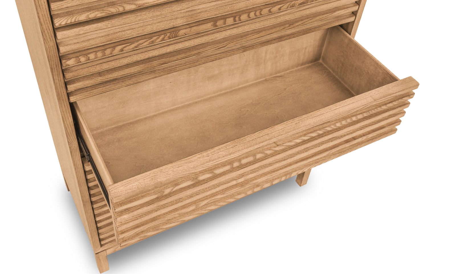 Tanner Five Drawer Ash Wood Chest in Flaxen — 4