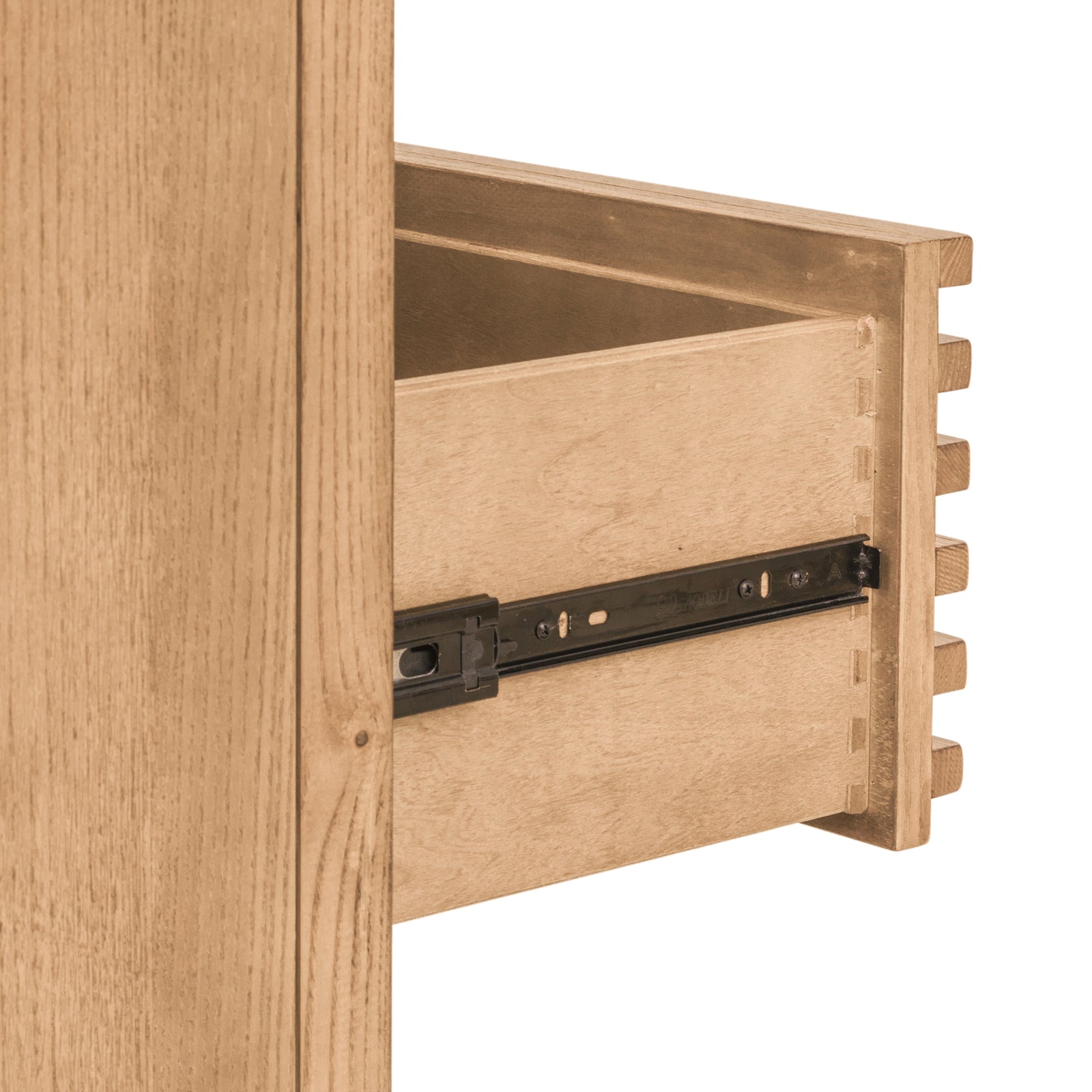 Tanner Five Drawer Ash Wood Chest in Flaxen — 6