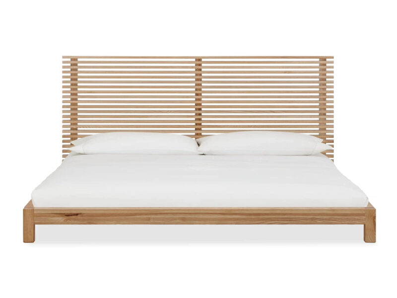 Tanner EU Super King (180 x 200) Platform Bed in Flaxen