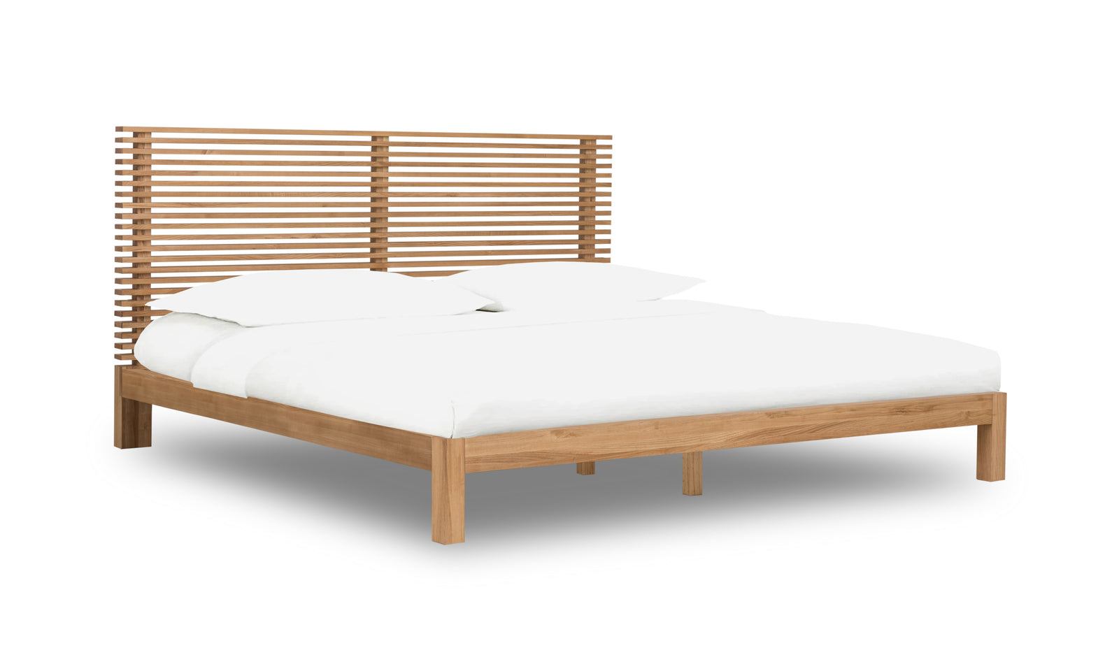 Tanner EU Super King (180 x 200) Platform Bed in Flaxen — 2