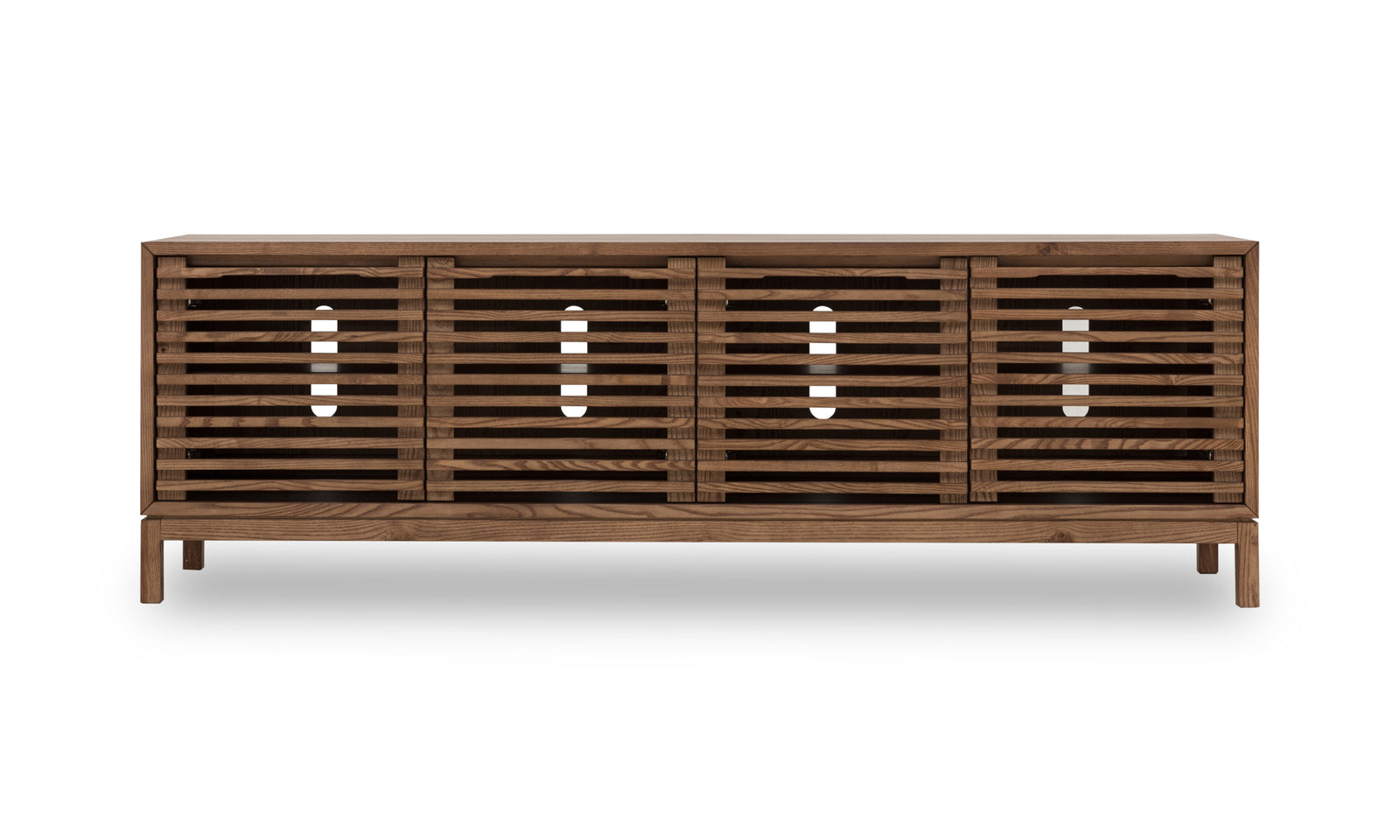Tanner Four Door Ash Wood Media Console in Roux