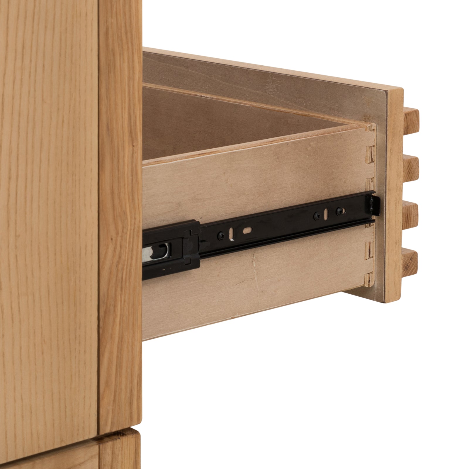 Tanner Two Drawer Ash Wood Nightstand in Flaxen — 6