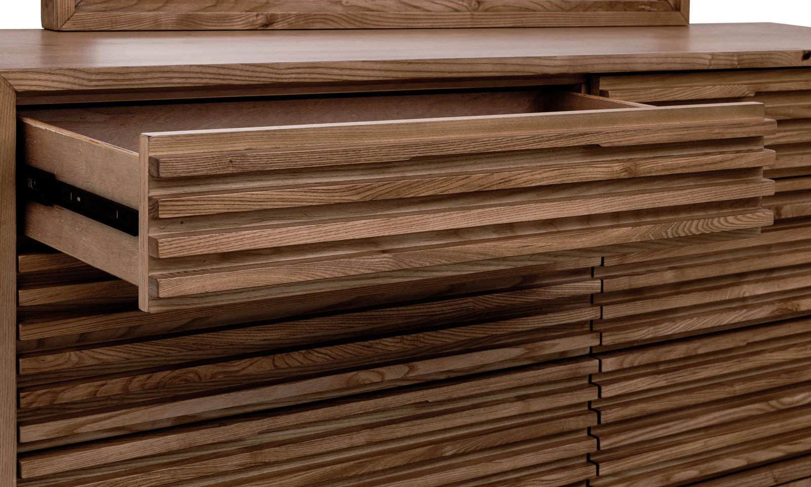Tanner Six Drawer Ash Wood Dresser in Roux — 3