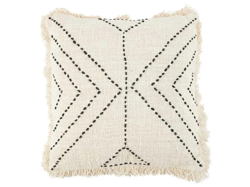 The Tribal Cushion Cover, Natural Black