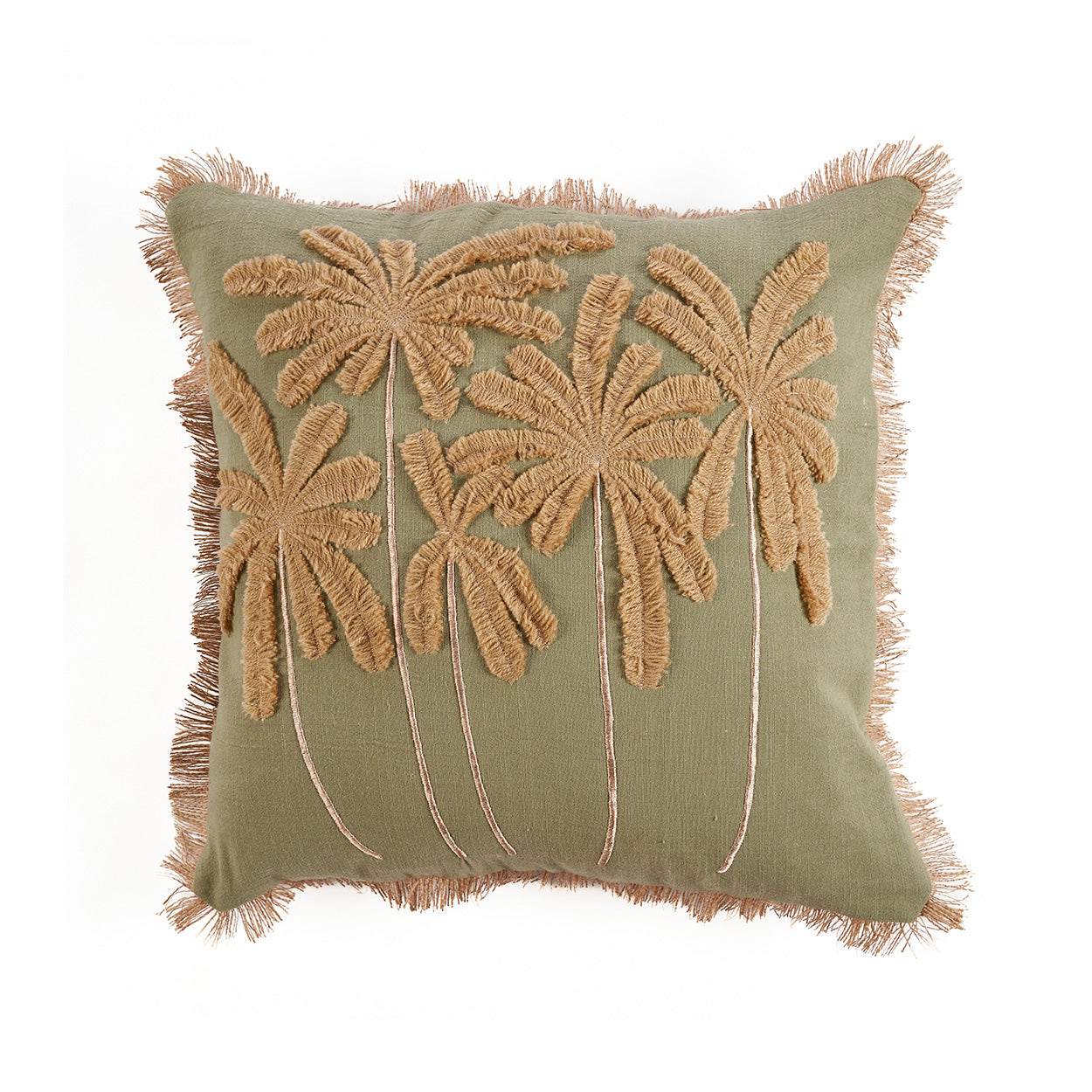 The Tropical Breeze Cushion Cover, Forest Green