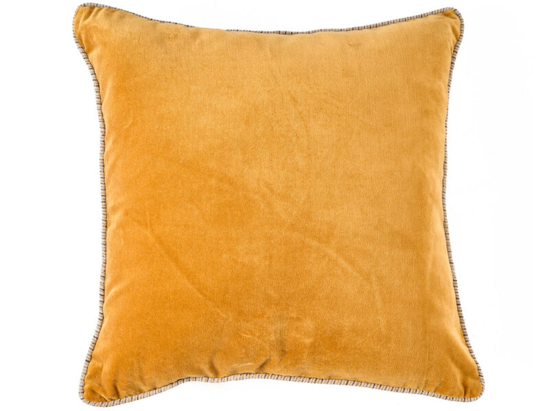 The Velvet Crush Cushion Cover, Mustard, 50x50