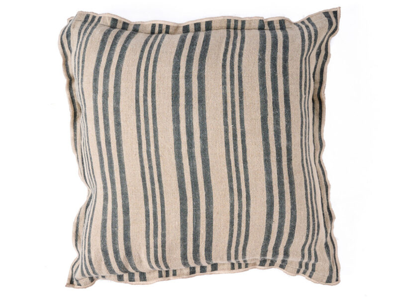 The Nordic Stripe Cushion Cover, Natural Black, 50x50