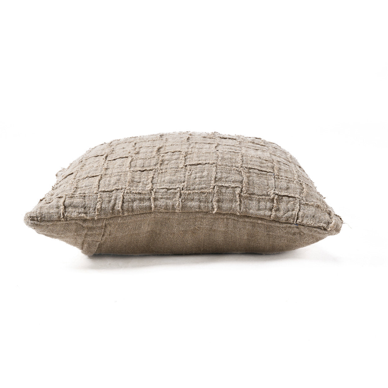 The Linen Damier Cushion Cover, Natural — 6