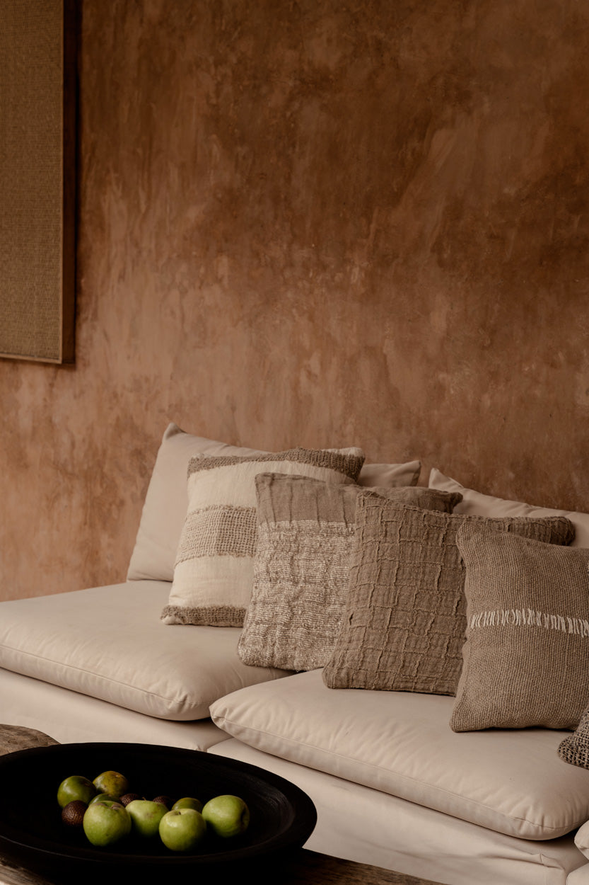 The Linen Threads Cushion Cover, White Natural — 6
