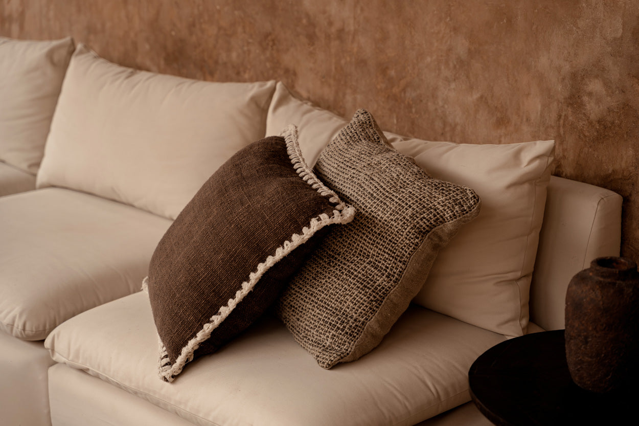 The Linen Grain Cushion Cover, Natural Black — 5