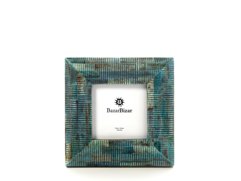 The Ocean Ripple Frame, Turquoise, 10x10