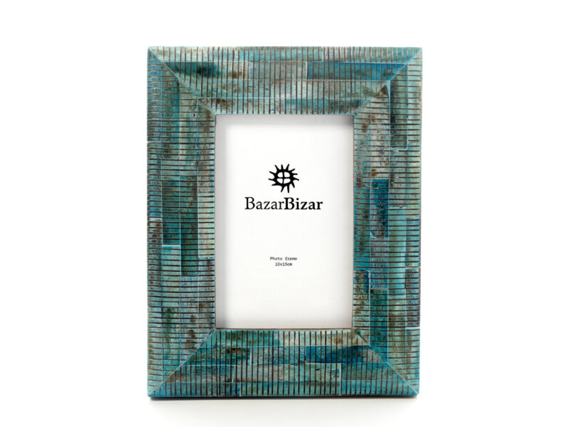 The Ocean Ripple Frame, Turquoise, 10x15
