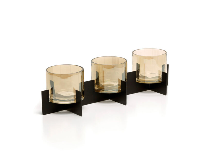 The Trio Noir Candle Holder, Black
