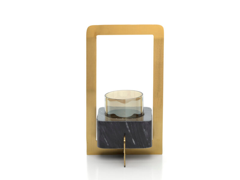 The Marbre d’Or Candle Holder, Gold Black, M