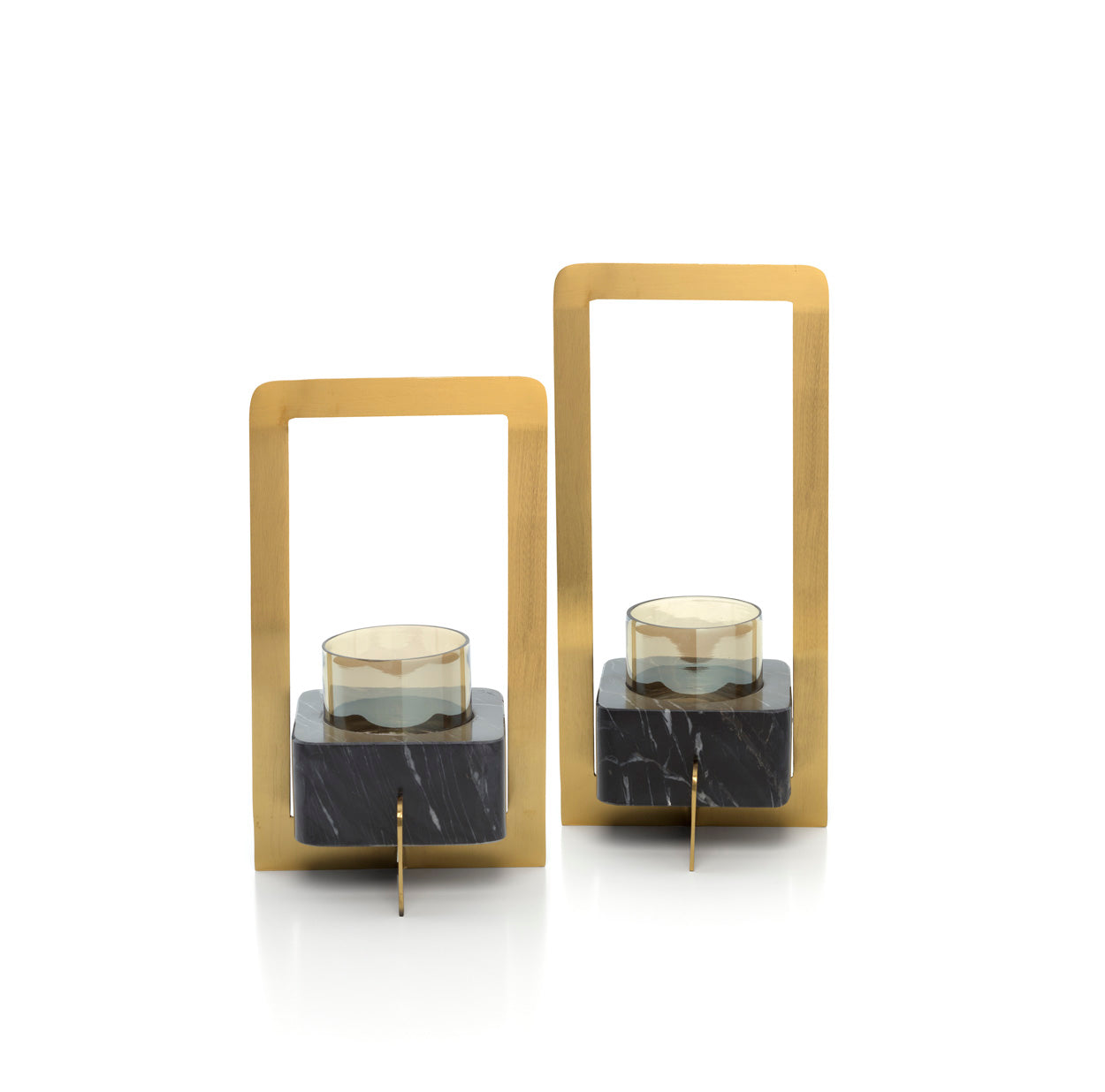 The Marbre d’Or Candle Holder, Gold Black, M — 3