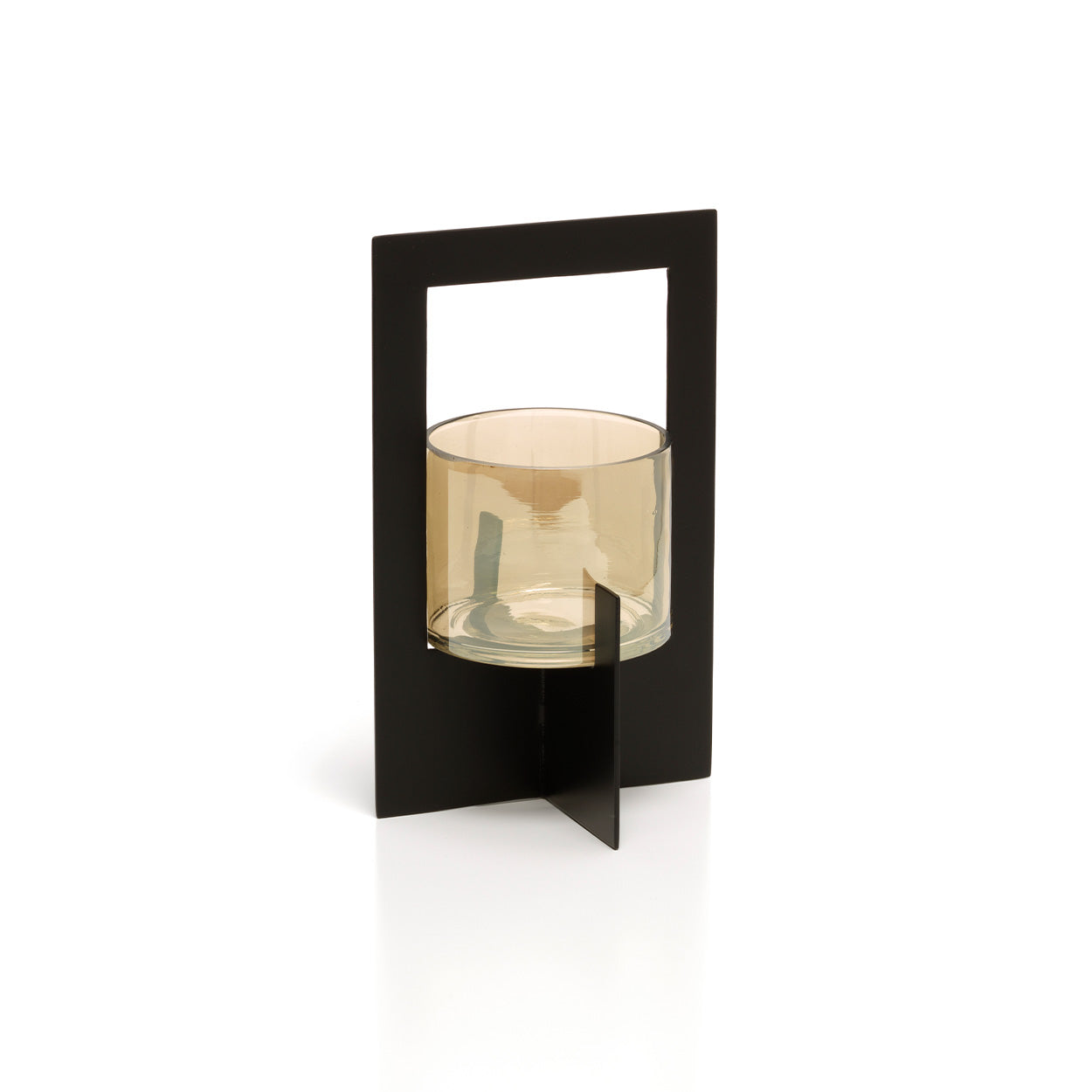 The Hurricane Framed Candle Holder, Black, L