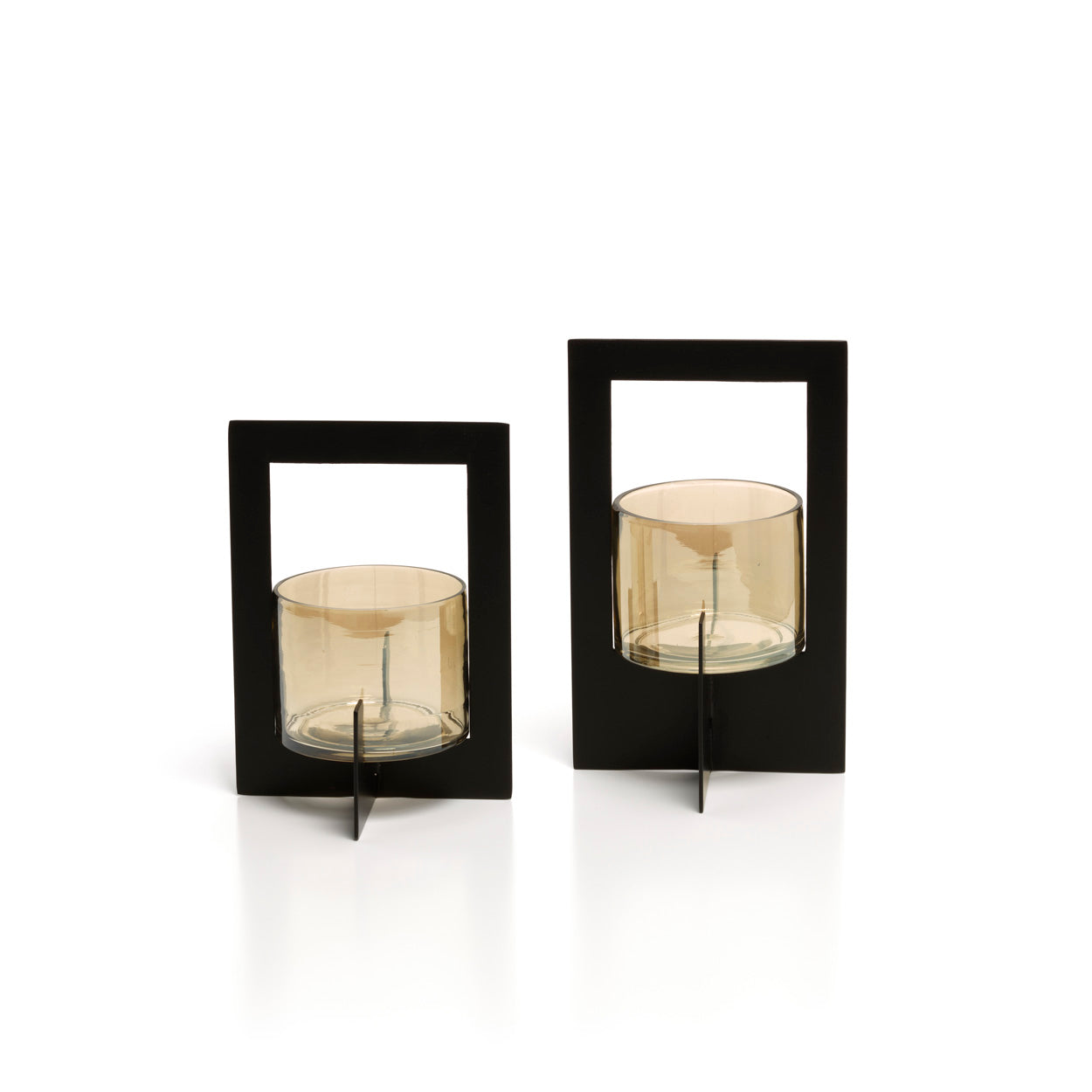 The Hurricane Framed Candle Holder, Black, L — 6