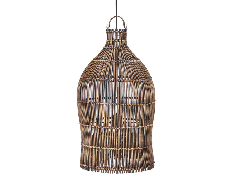 The Woven Bell Pendant, Dark Walnut, S