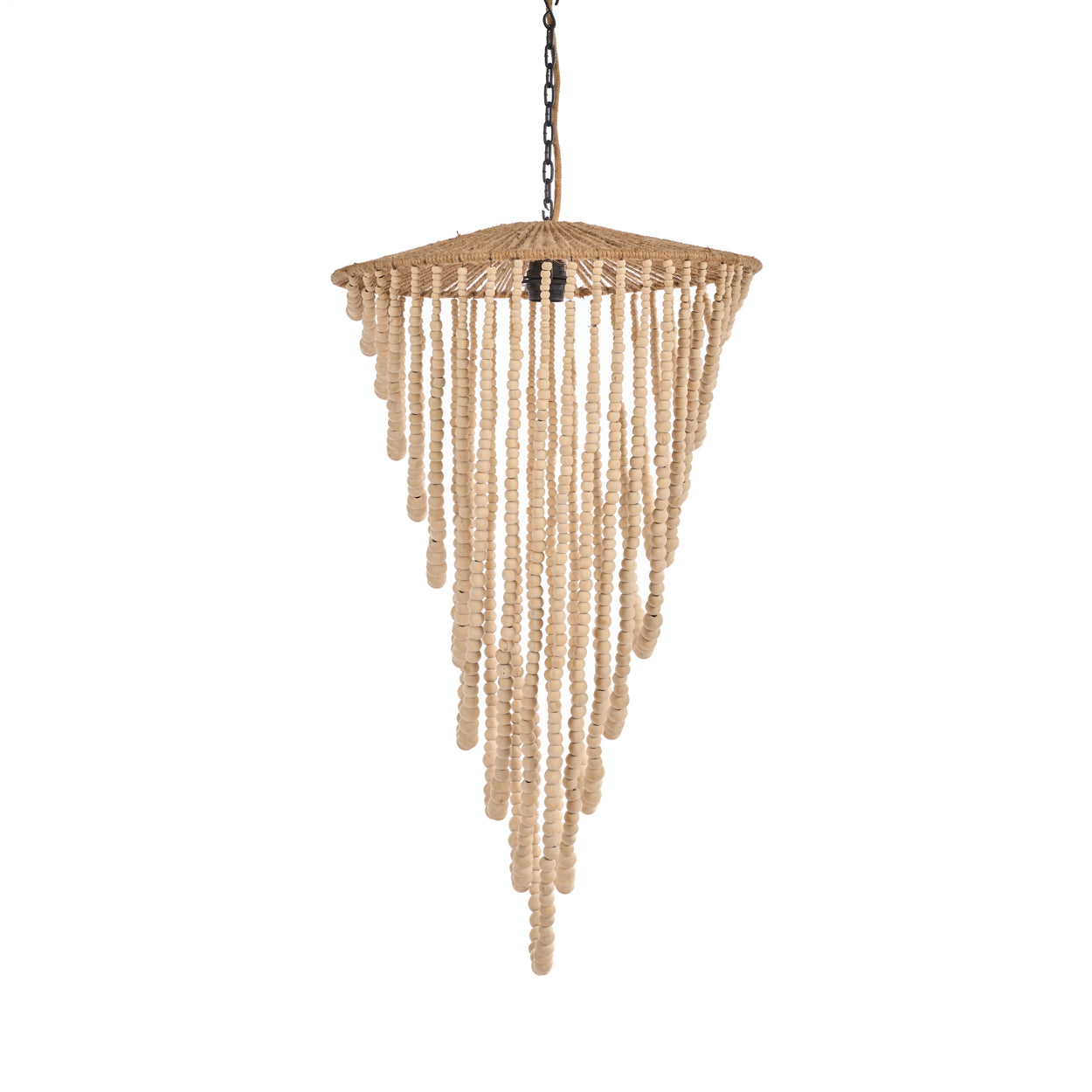 The Wooden Bead Chandelier, Natural, L — 3