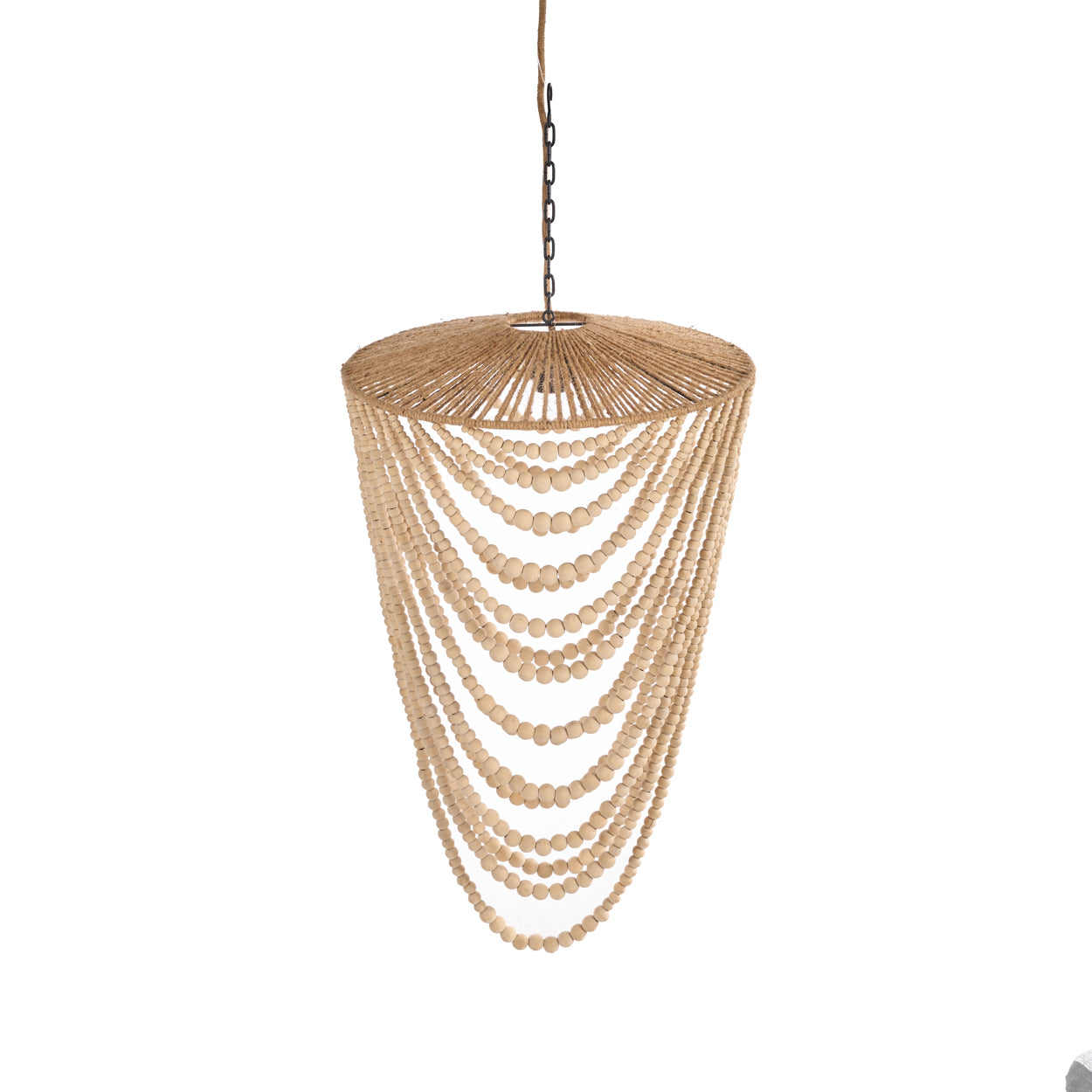 The Wooden Bead Chandelier, Natural, L — 4