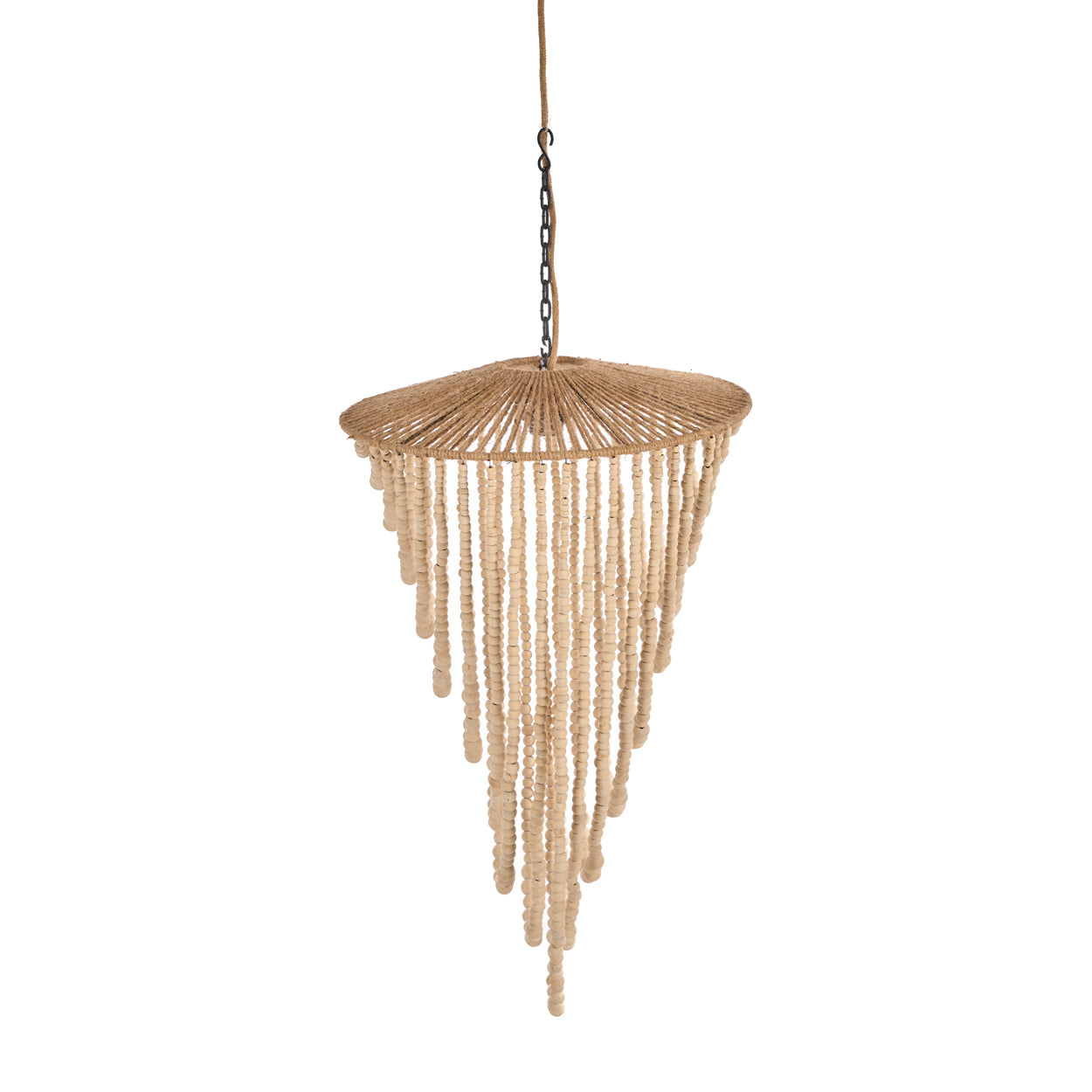 The Wooden Bead Chandelier, Natural, L — 7