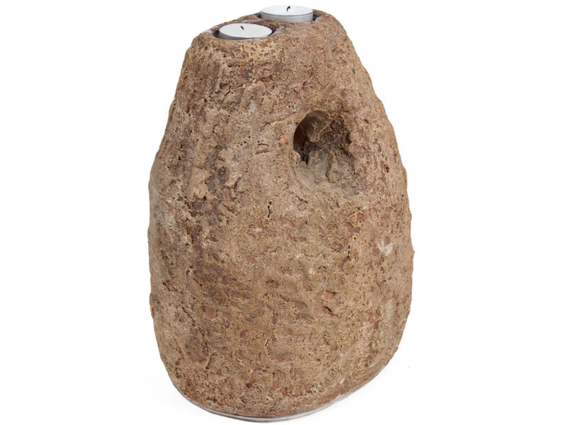 The Terra Totem Candle Holder, Brown