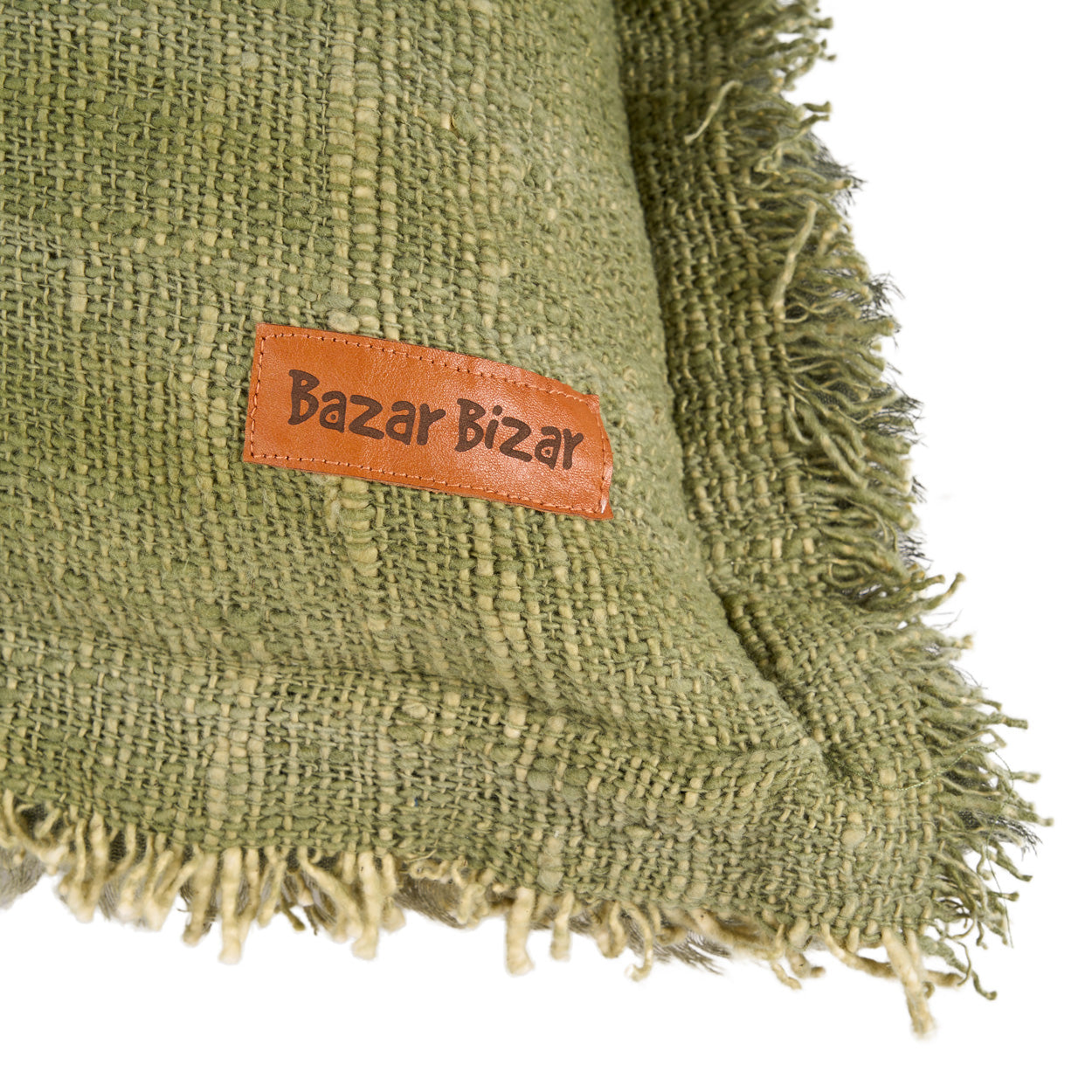 The Jungle Fringe Cushion Cover, Green — 6