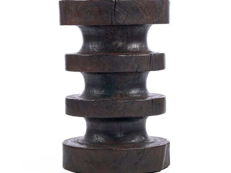 The Mocha Rings Side Table, Dark Walnut