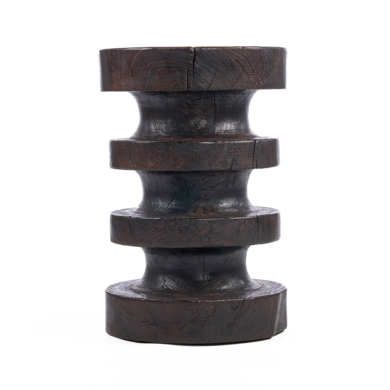 The Mocha Rings Side Table, Dark Walnut