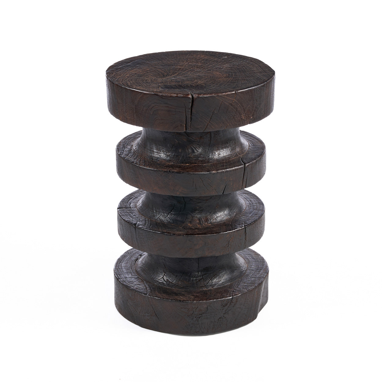 The Mocha Rings Side Table, Dark Walnut — 4