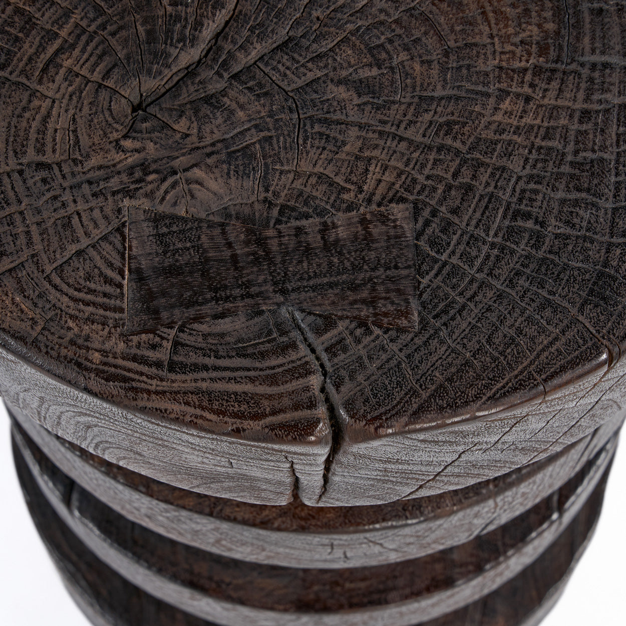 The Mocha Rings Side Table, Dark Walnut — 7