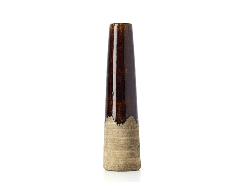 The Amber Cone Vase, Concrete Brown, M