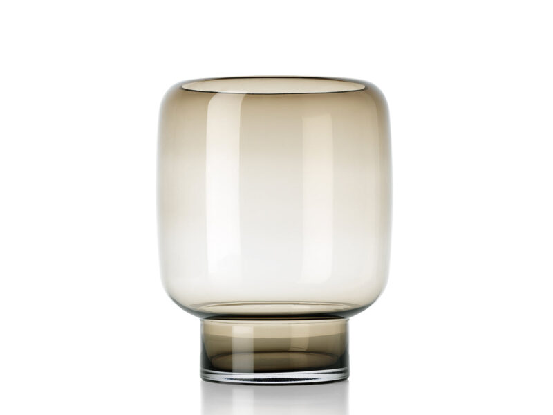 The Smoky Cube Vase, Brown, L