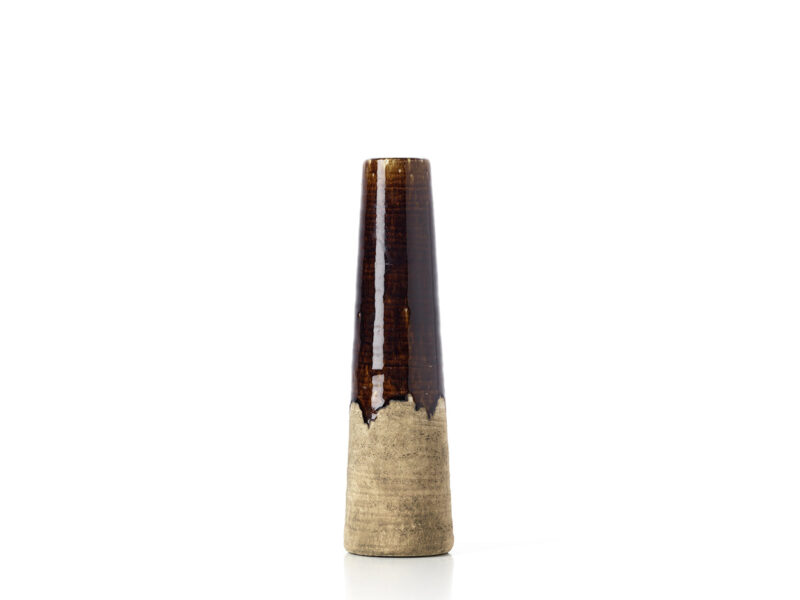 The Amber Cone Vase, Concrete Brown, S