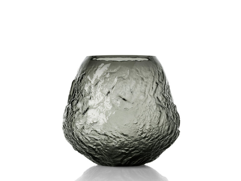 The Earth Crater Vase, Black, L