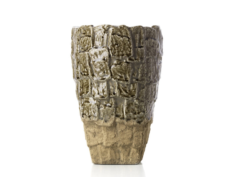 The Rock Texture Vase, Grey Stone, L