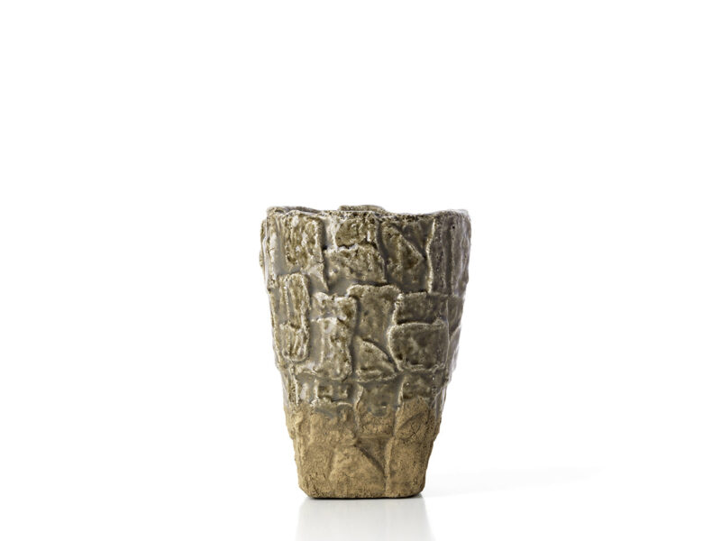 The Rock Texture Vase, Grey Stone, S