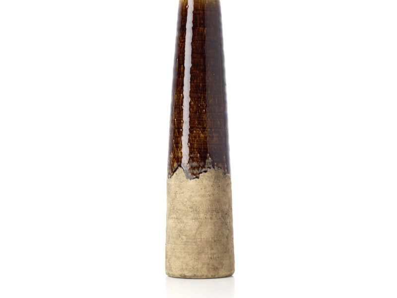 The Amber Cone Vase, Concrete Brown, L