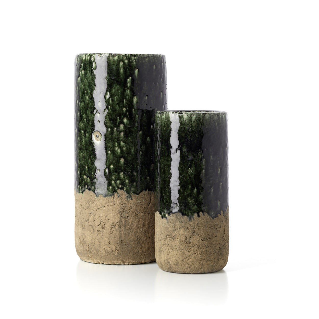 The Moss Cylinder Vase, Concrete Green, M — 3
