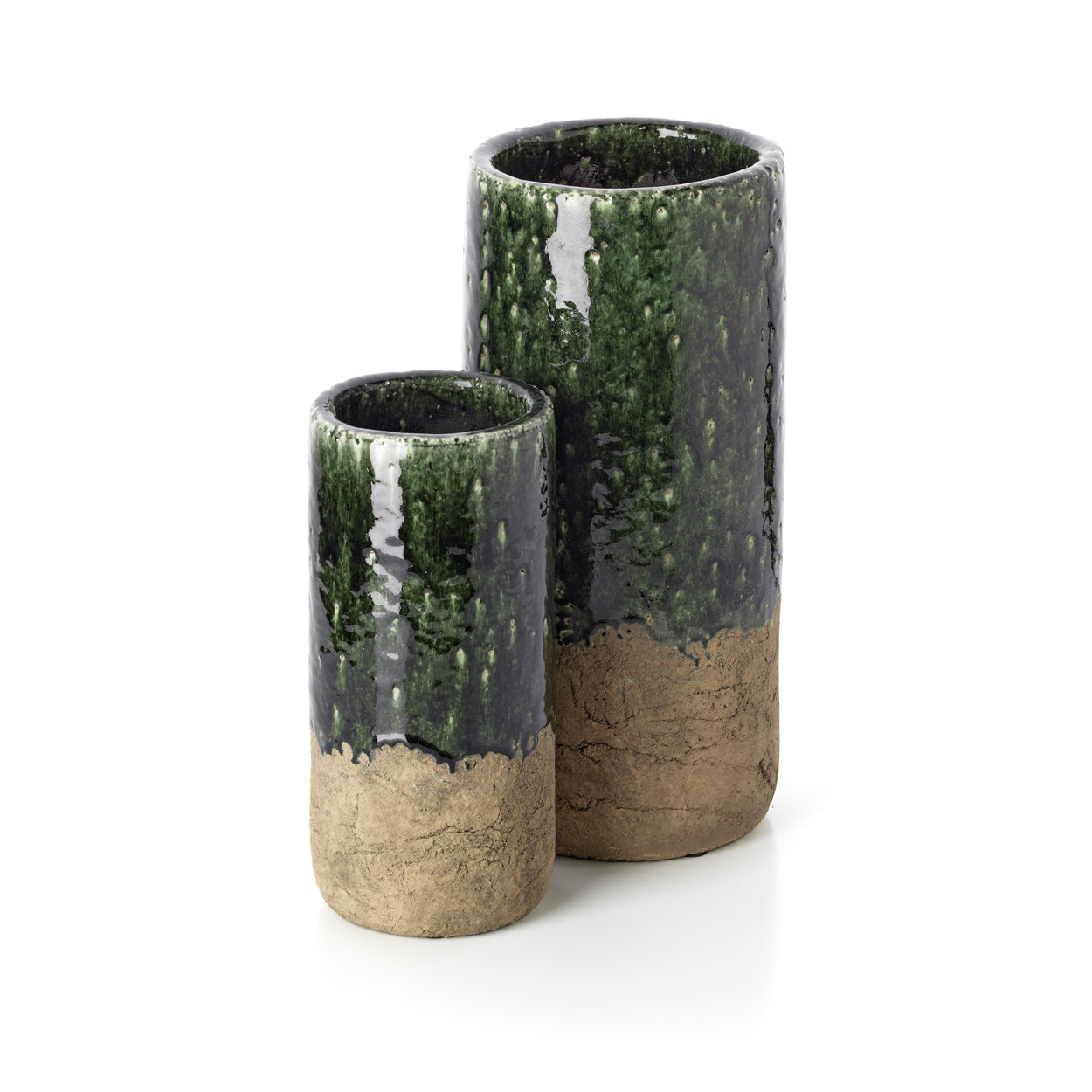 The Moss Cylinder Vase, Concrete Green, M — 4