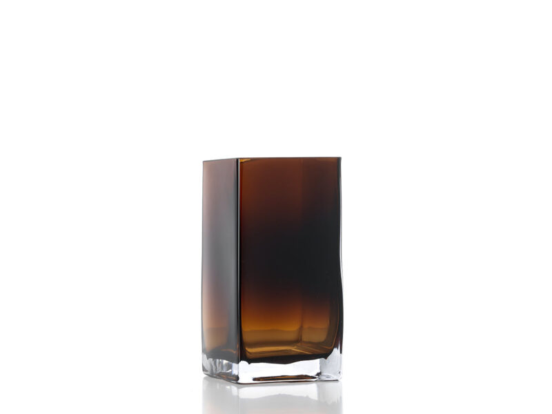 The Amber Cuboid Vase, Amber, S
