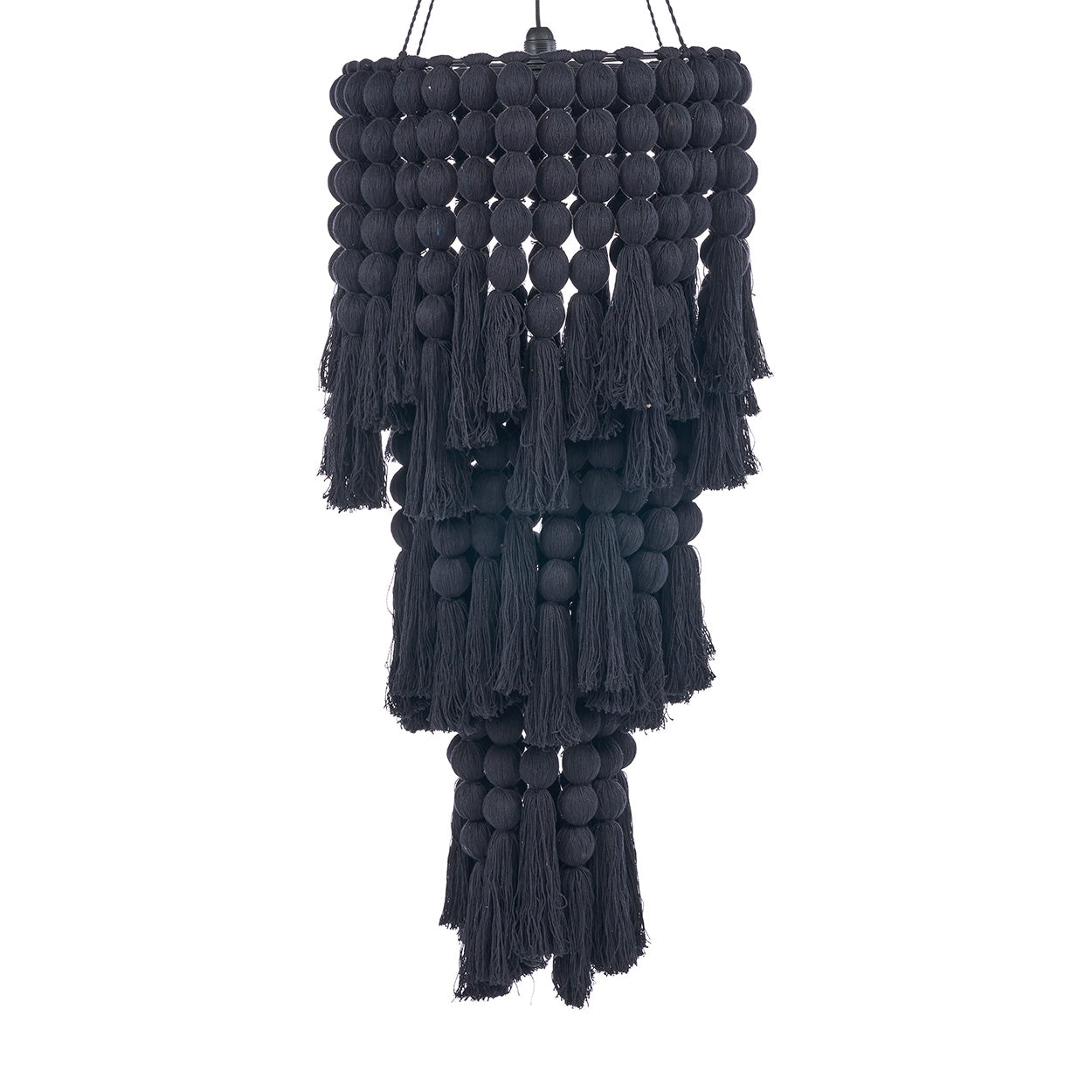 The Nomad Cotton Chandelier, Black, XL