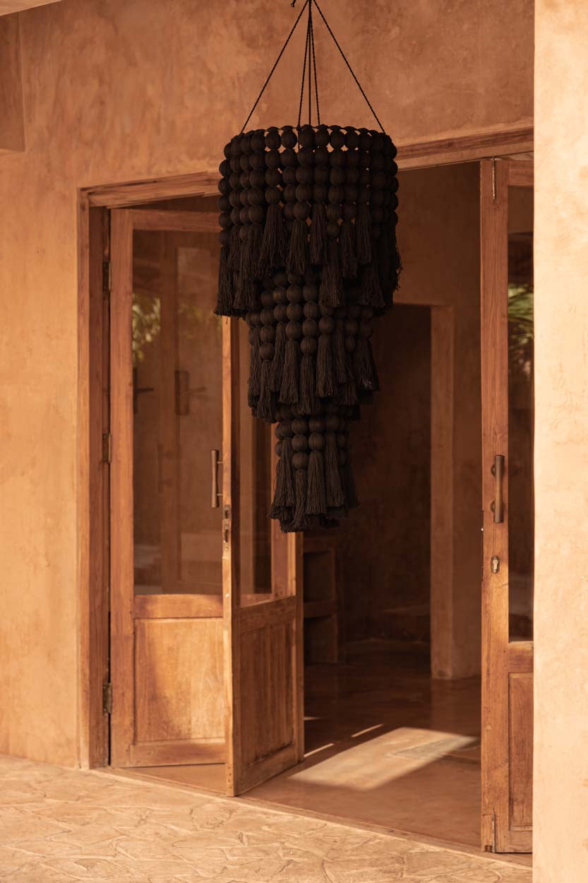 The Nomad Cotton Chandelier, Black, XL — 2