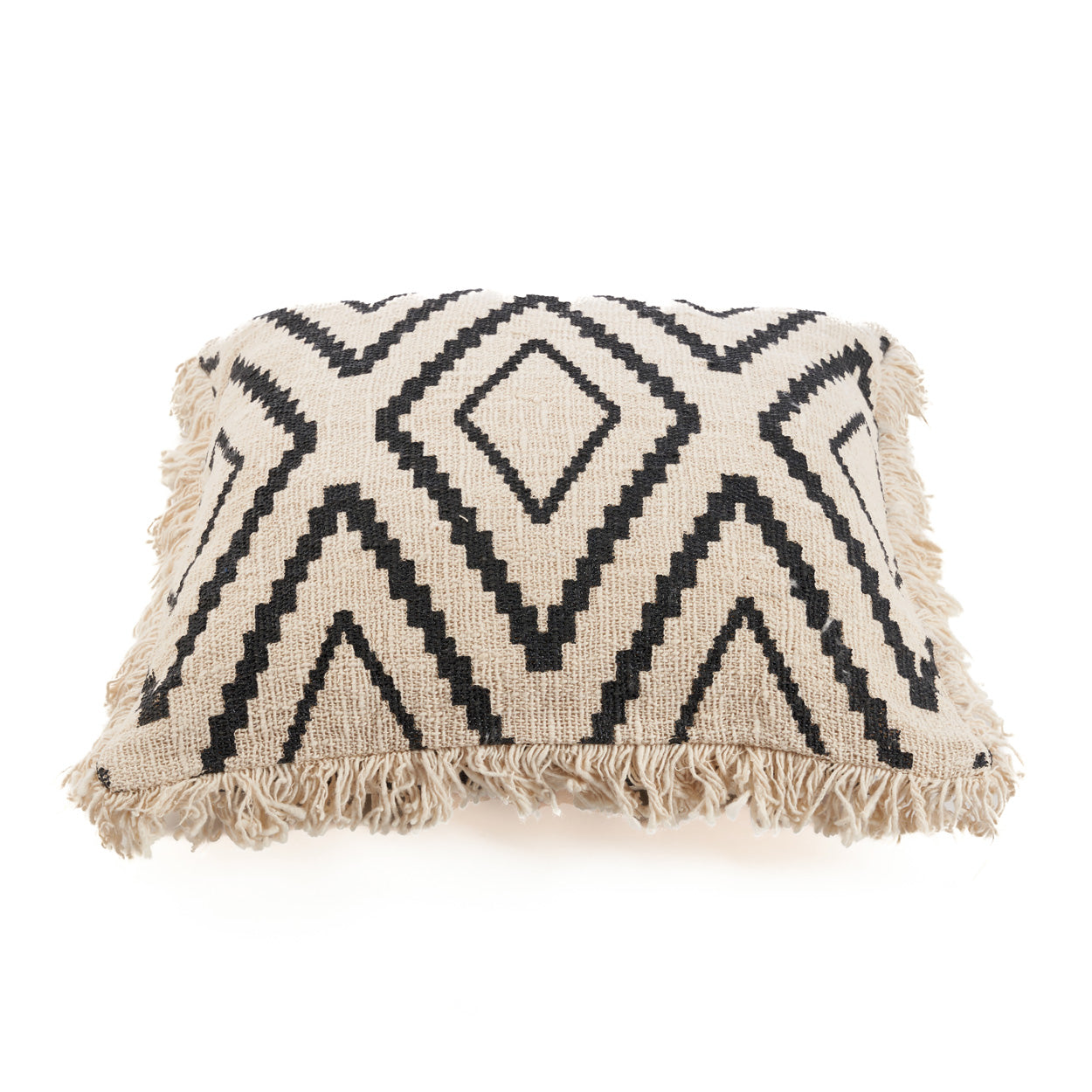 The Sahara Diamond Cushion Cover, Natural Black — 6